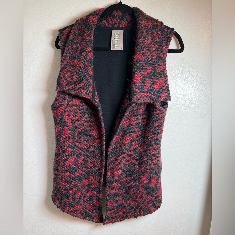 Dolan Left Coast Collection Textured Wool Blend Vest Size Small Made in USA - Picture 2 of 7